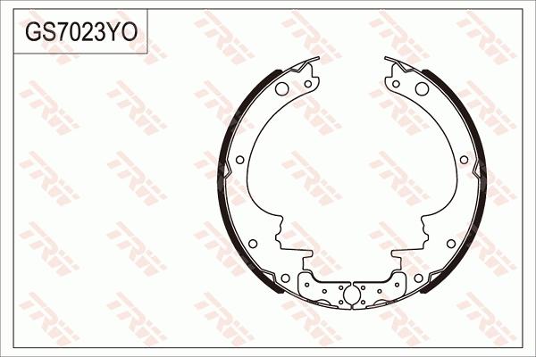 TRW GS7023 - Комплект тормозных колодок, барабанные autosila-amz.com