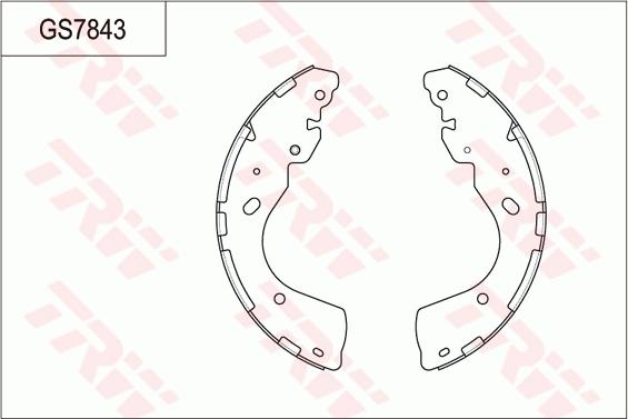 TRW GS7843 - Комплект тормозных колодок, барабанные autosila-amz.com