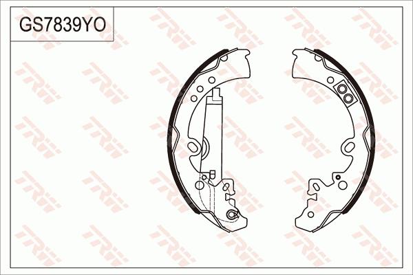 TRW GS7839 - Комплект тормозных колодок, барабанные autosila-amz.com