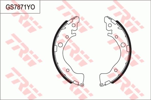 TRW GS7871 - Комплект тормозных колодок, барабанные autosila-amz.com