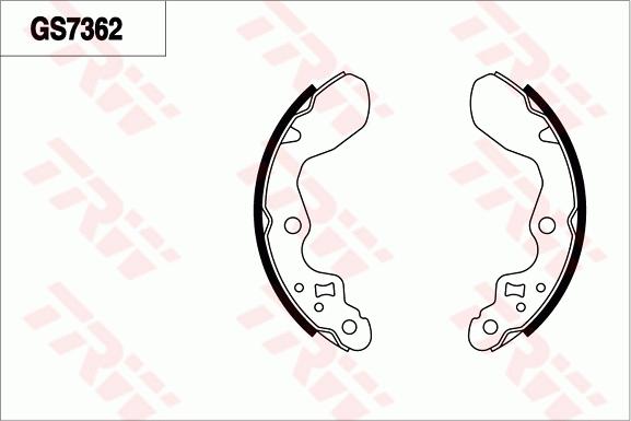 TRW GS7362 - Комплект тормозных колодок, барабанные autosila-amz.com