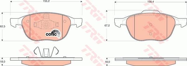 TRW GTD1188 - Дисковый тормозной механизм, комплект autosila-amz.com