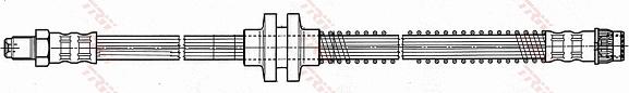 TRW PHB483 - PHB483_шланг тормозной передний! L=455\ Renault Megane/Scenic/Grand Scenic all 02> autosila-amz.com