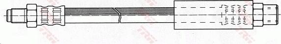 TRW PHB256 - Тормозной шланг autosila-amz.com