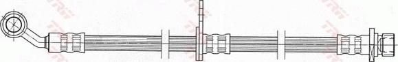 TRW PHD462 - Тормозной шланг autosila-amz.com