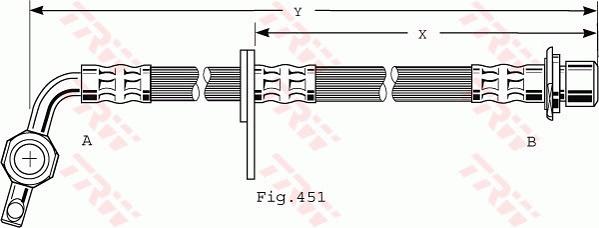 TRW PHD477 - Тормозной шланг autosila-amz.com