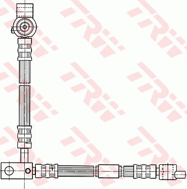 TRW PHD541 - Шланг тормозной передний R NISSAN Primera P12 /L=260mm TRW PHD541 autosila-amz.com