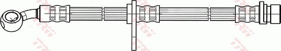 TRW PHD580 - Тормозной шланг autosila-amz.com