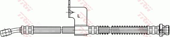 TRW PHD619 - шланг тормозной задний левый! L=510\ Hyundai Elantra XD, KIA Carens II/III autosila-amz.com