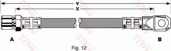 TRW PHD105 - Тормозной шланг autosila-amz.com