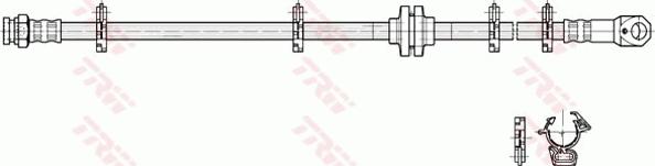 TRW PHD266 - Тормозной шланг autosila-amz.com