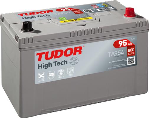 Tudor TA954 - Аккумулятор TUDOR High-Tech 95 А/ч обратная R EN 800A 306x173x222 TA954 TA954 autosila-amz.com