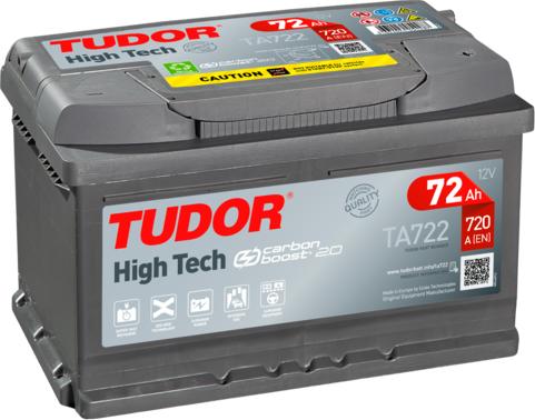 Tudor TA722 - Стартерная аккумуляторная батарея, АКБ autosila-amz.com