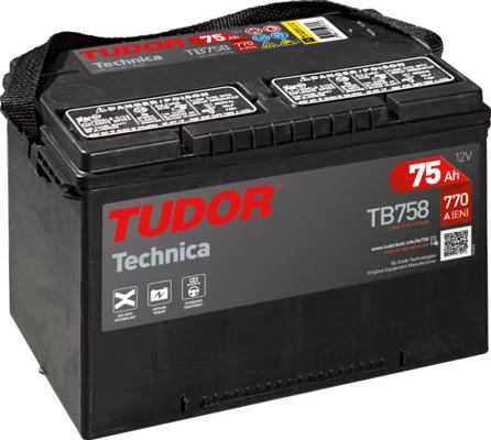 Tudor TB758 - Стартерная аккумуляторная батарея, АКБ autosila-amz.com