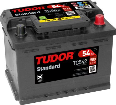Tudor TC542 - Стартерная аккумуляторная батарея, АКБ autosila-amz.com
