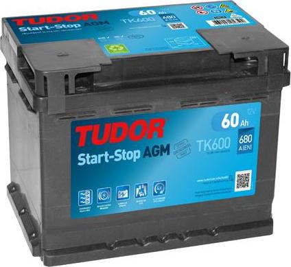 Tudor TK600 - Стартерная аккумуляторная батарея, АКБ autosila-amz.com