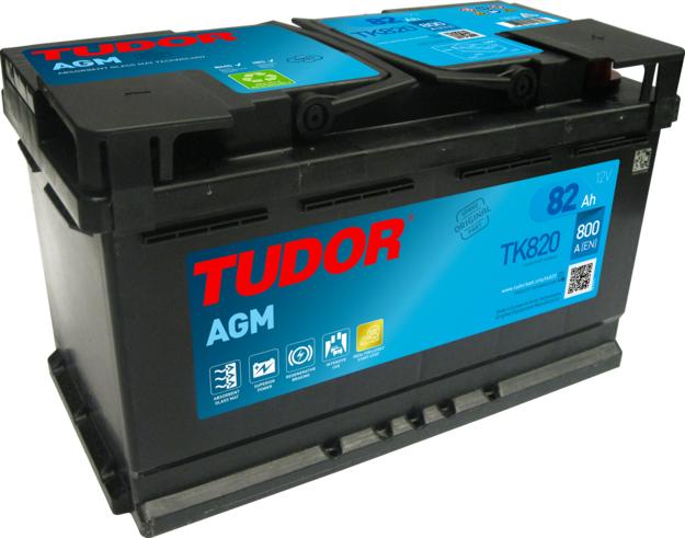 Tudor TK820 - Стартерная аккумуляторная батарея, АКБ autosila-amz.com