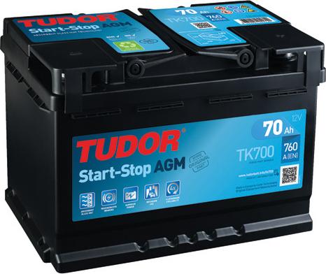 Tudor TK700 - Стартерная аккумуляторная батарея, АКБ autosila-amz.com