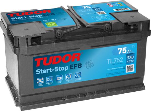 Tudor TL752 - Стартерная аккумуляторная батарея, АКБ autosila-amz.com