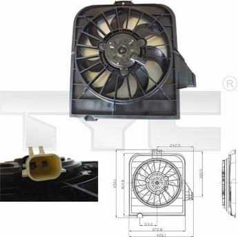 TYC 804-0002 - Вентилятор, охлаждение двигателя autosila-amz.com