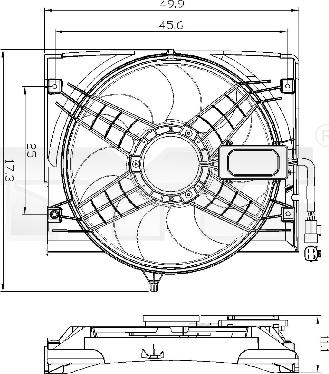 TYC 803-0011 - Вентилятор, охлаждение двигателя autosila-amz.com