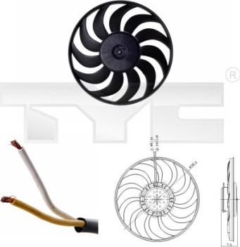 TYC 802-0052 - Вентилятор, охлаждение двигателя autosila-amz.com