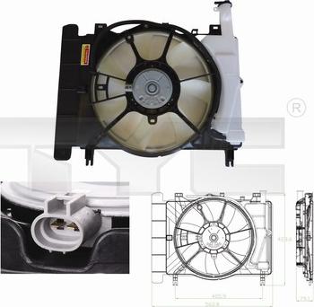 TYC 836-0018 - Вентилятор, охлаждение двигателя autosila-amz.com