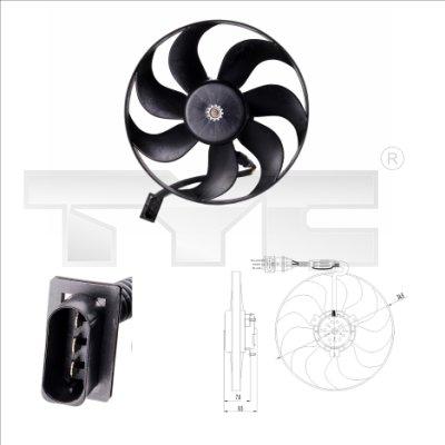 TYC 837-0002 - Вентилятор охлаждения autosila-amz.com