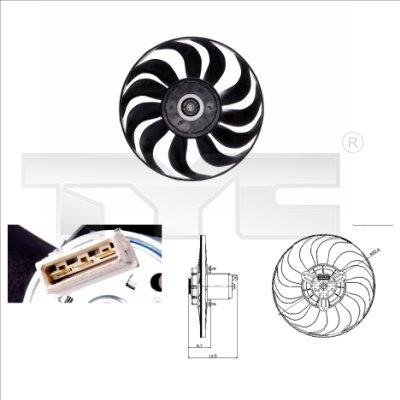 TYC 837-0019 - Вентилятор, охлаждение двигателя autosila-amz.com