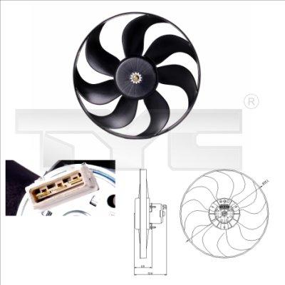 TYC 837-0010 - Вентилятор, охлаждение двигателя autosila-amz.com