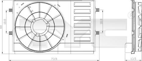 TYC 837-0034-1 - Кронштейн, вентилятор радиатора autosila-amz.com