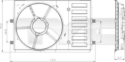 TYC 837-0035-1 - Кронштейн, вентилятор радиатора autosila-amz.com