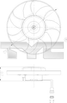 TYC 837-0025 - Вентилятор, охлаждение двигателя autosila-amz.com