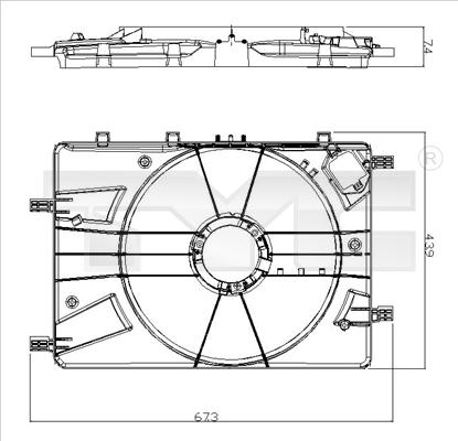 TYC 825-0016-1 - Кронштейн, вентилятор радиатора autosila-amz.com