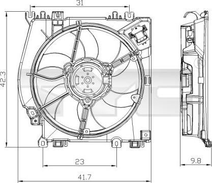 TYC 828-0001 - Вентилятор, охлаждение двигателя autosila-amz.com