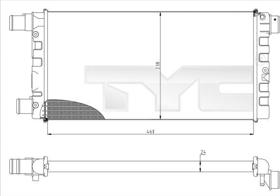 TYC 709-0008 - Радиатор, охлаждение двигателя autosila-amz.com