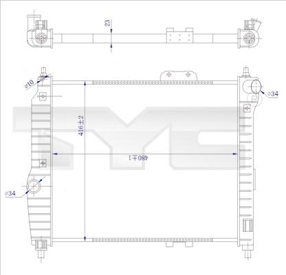 TYC 706-0021-R - Радиатор, охлаждение двигателя autosila-amz.com