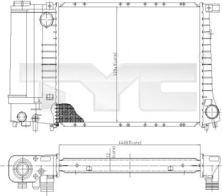 TYC 703-0003 - Радиатор, охлаждение двигателя autosila-amz.com