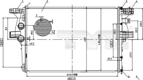 TYC 715-0005 - Радиатор, охлаждение двигателя autosila-amz.com