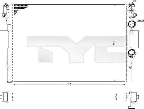 TYC 715-0001-R - Радиатор, охлаждение двигателя autosila-amz.com