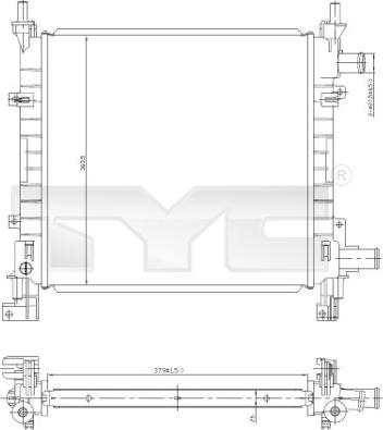 TYC 710-0042 - Радиатор, охлаждение двигателя autosila-amz.com