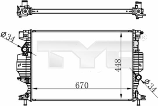 TYC 710-0060 - Радиатор, охлаждение двигателя autosila-amz.com