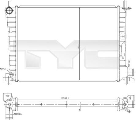 TYC 710-0027 - Радиатор, охлаждение двигателя autosila-amz.com