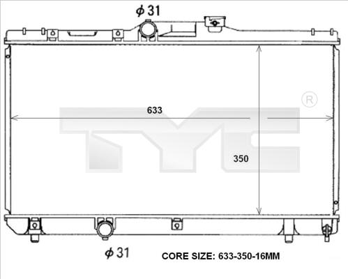 TYC 736-0047 - Радиатор, охлаждение двигателя autosila-amz.com