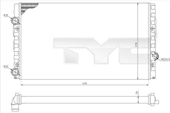 TYC 737-0051-R - Радиатор, охлаждение двигателя autosila-amz.com