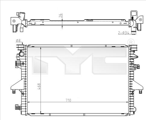 TYC 737-0069 - Радиатор, охлаждение двигателя autosila-amz.com