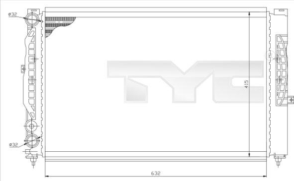 TYC 737-0007 - Радиатор, охлаждение двигателя autosila-amz.com