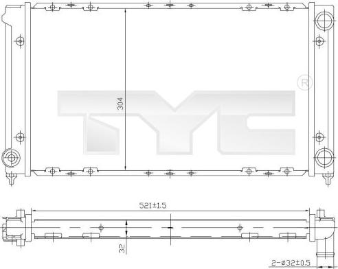 TYC 737-0019 - Радиатор, охлаждение двигателя autosila-amz.com