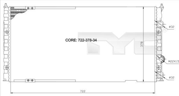 TYC 737-0011 - Радиатор, охлаждение двигателя autosila-amz.com