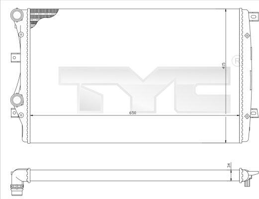 TYC 737-0017-R - Радиатор, охлаждение двигателя autosila-amz.com